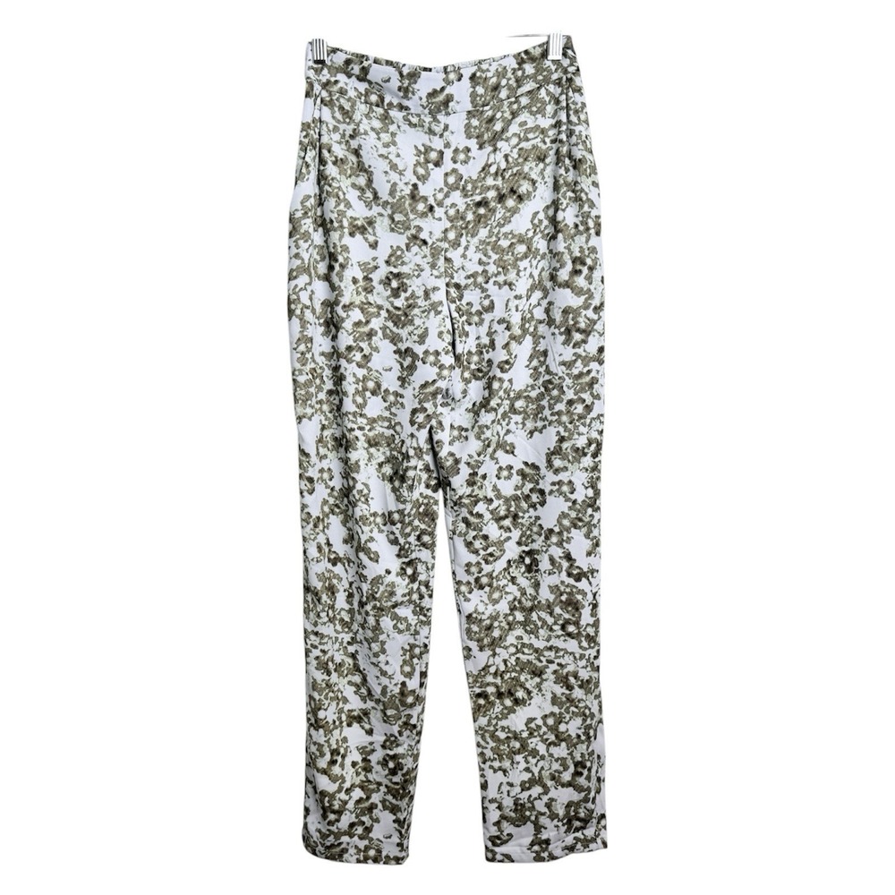 OPEN EDIT‎ Women's XS NWOT Pull On Blue Green Cosmic Floral Abstract Pants - Picture 5 of 7